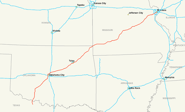 Map of I-44 System