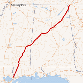 Map of I-59 System