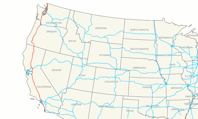 Map of I-5 System