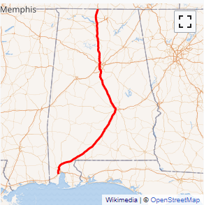 Map of I-65 System