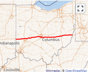 Map of I-70 System