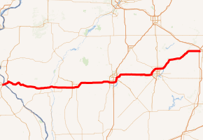 Map of I-72 System