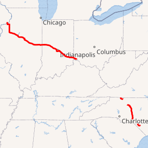 Map of I-74 System