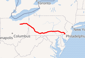 Map of I-76_OH_NJ System