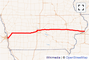 Map of I-80 System
