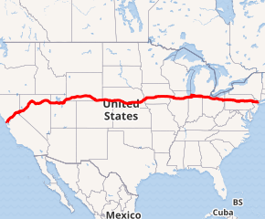 Map of I-80 System
