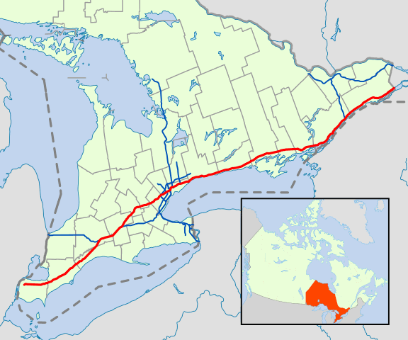 Map of ON-401 System